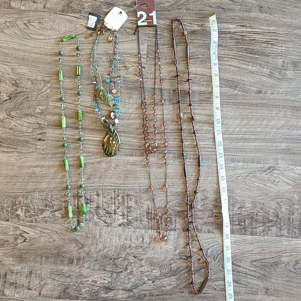 4 Bead necklaces